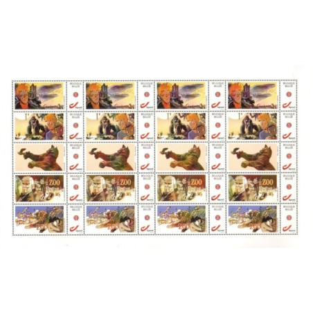 Feuille de timbre ''Cartes d'Afrique et d'ailleurs''