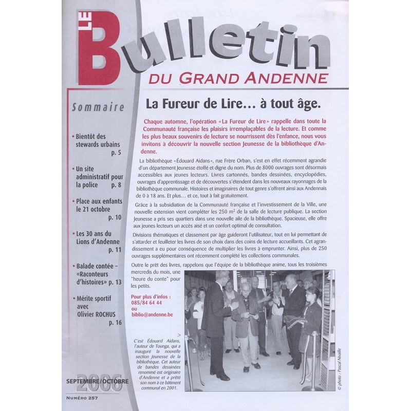 Le bulletin du Grand Andenne n° 257